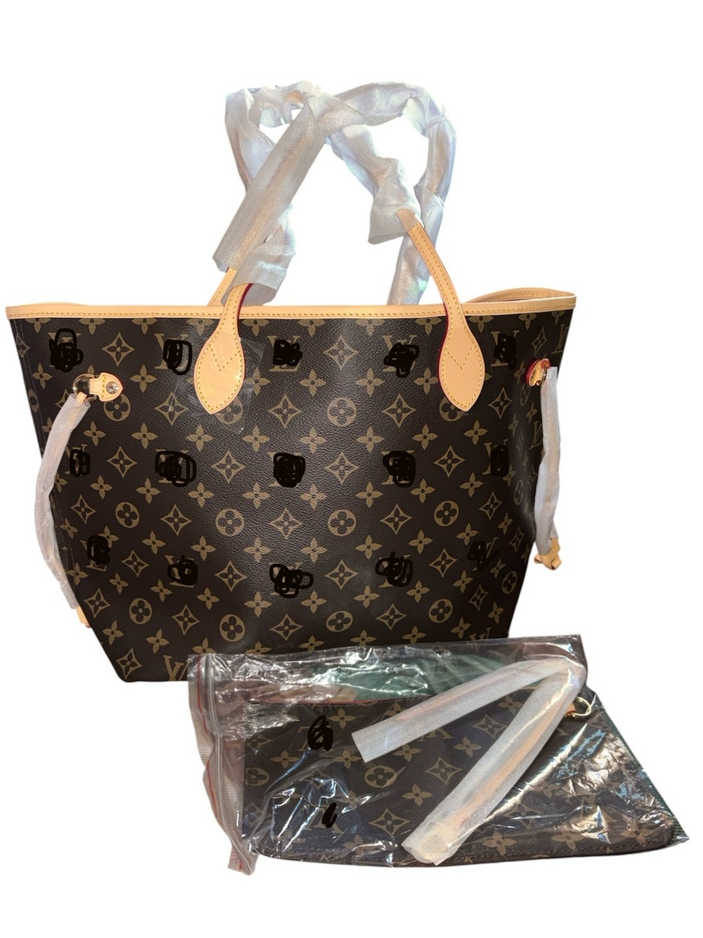 Fashion Neverfull Brown Monogram Tote Bag MM Size